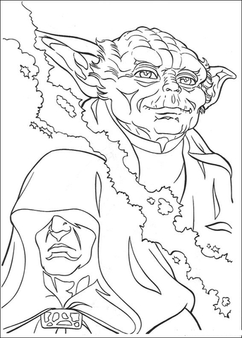 Yoda And Palpatine Coloring Page